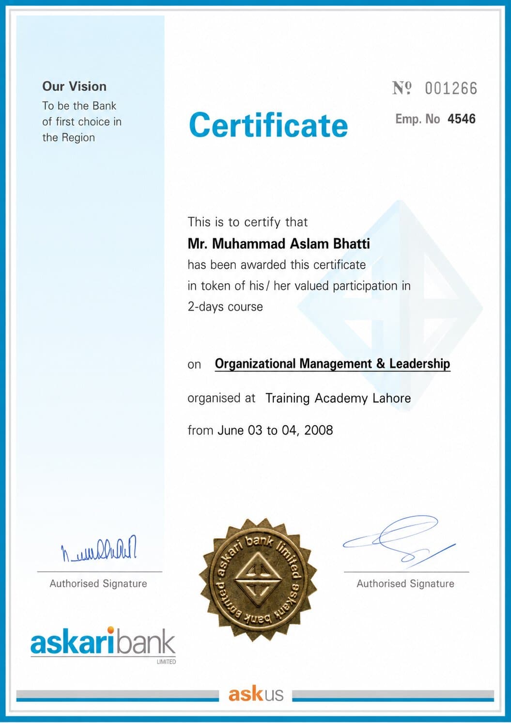 Organizational Management & Leadership